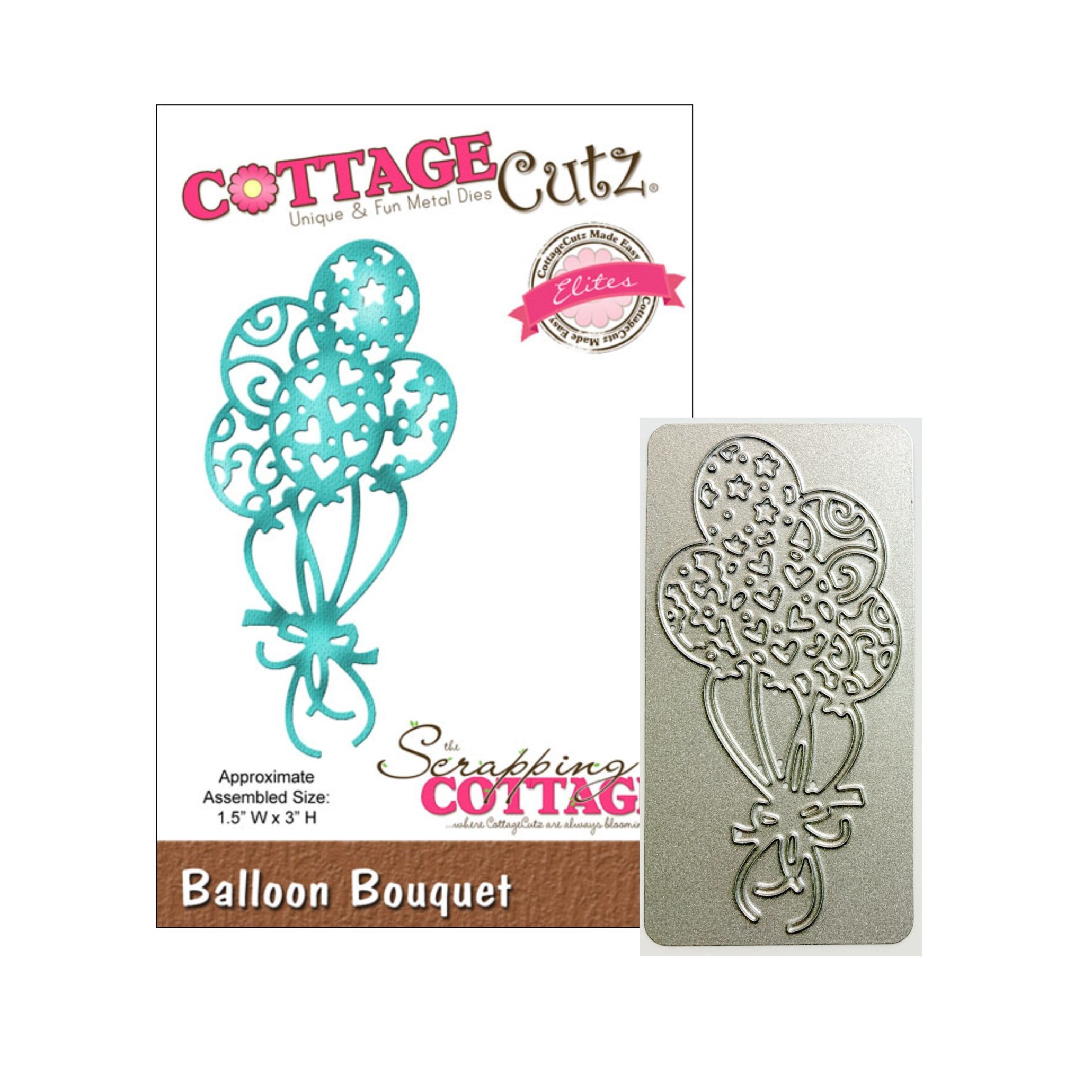 Balloon Bouquet Metal Die Cut by Cottage Cutz CC-151