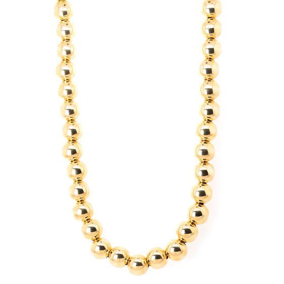 <span style="font-size:18px"><span style="color:#FFFFFF">14k Yellow Gold 8mm Beaded Necklace</span></span>