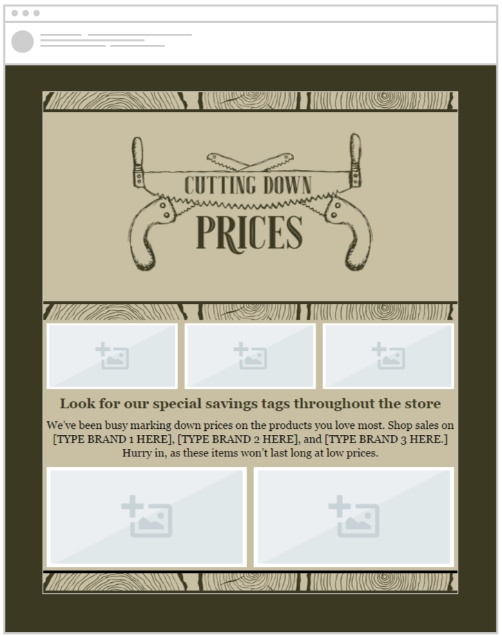 Hardware store email templates