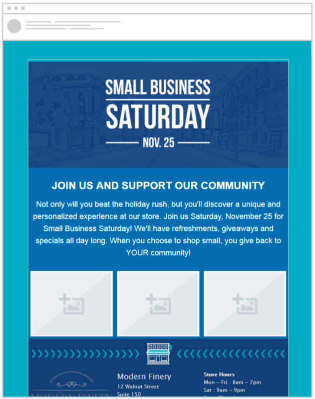 Grow your sales this Small Business Saturday with small business email templates from SnapRetail