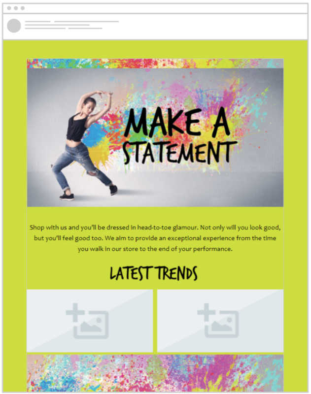 Dance retail store email templates
