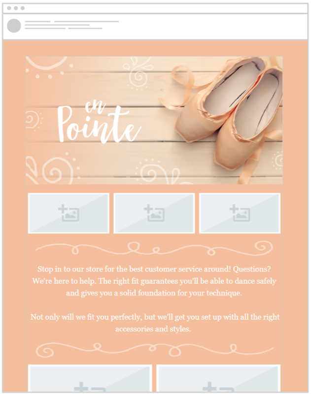 Dance retail email templates for this holiday season