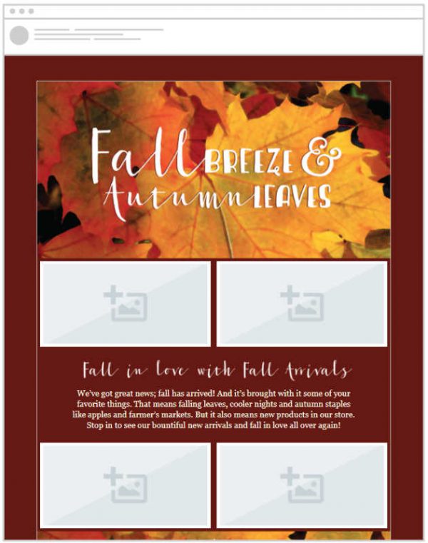 Small Business Fall Email Templates SnapRetail Templates