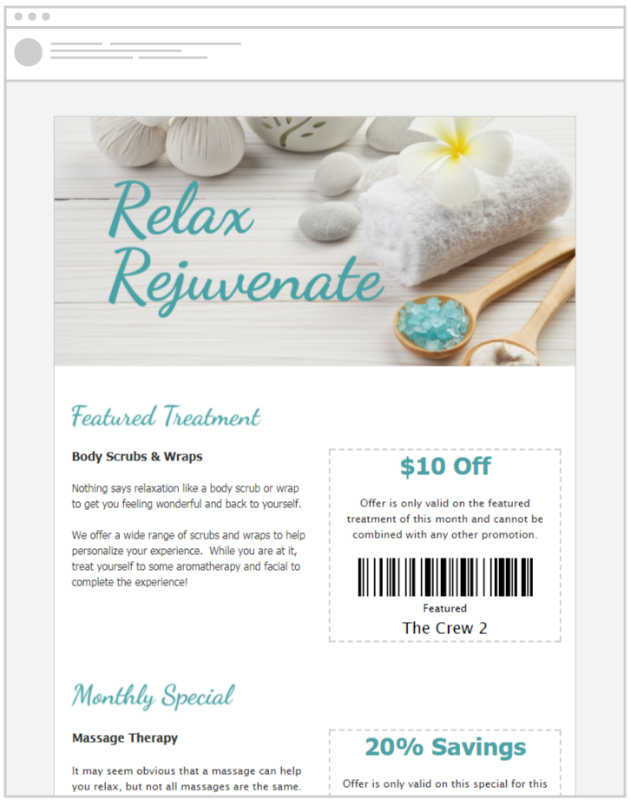 Spa and salon email templates for this holiday season