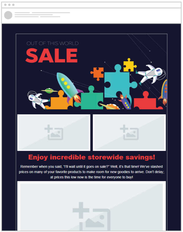 Toy store email templates