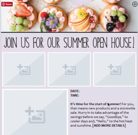 Summer Open House Email Design SnapRetail