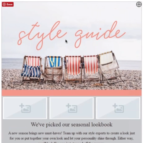 summer style guide email for small business